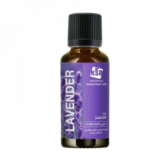 زيت اللافندر العطري النقي من كي إس دي KSD Naturals المهدئ والمصلح للبشرة وتخفيف الإجهاد وآلام العضلات – 30 مل