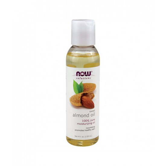 NOW Solutions 100% Pure Sweet Almond Oil Natural Skin Nourisher & Non-Clogging Body Moisturizer – 118 ml