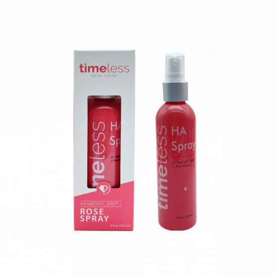 بخاخ الورد المهدئ والمرطب من تايمليس Timeless المزود بحمض الهيالورونيك وماتريكسيل 3000 – 120 مل بخاخ الورد المهدئ والمرطب من تايمليس Timeless المزود بحمض الهيالورونيك وماتريكسيل 3000 – 120 مل