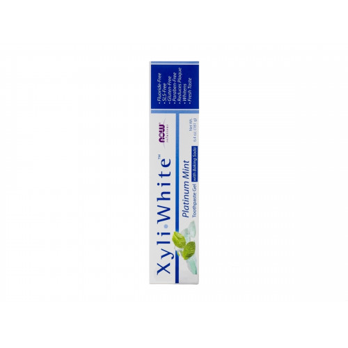 جل معجون الأسنان إكسيلي وايت XyliWhite Now Foods Solutions ببيكربونات الصودا - ناو فودز - 181 جرام