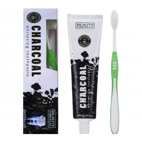 Beauty Formulas Activated Charcoal Whitening Kit (100ml + Toothbrush) Beauty Formulas Activated Charcoal Whitening Kit (100ml + Toothbrush)