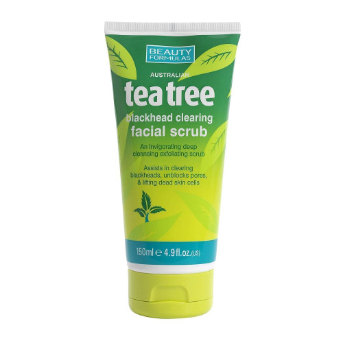 Beauty Formulas Australian Tea Tree Blackhead Clearing Facial Scrub - 150ml