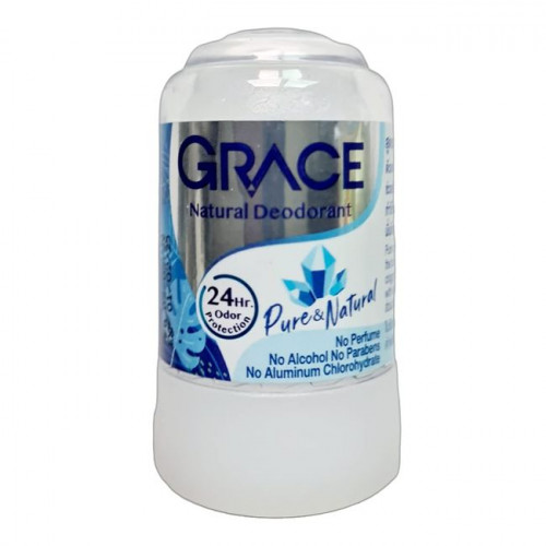 حجر الكريستال الطبيعي مزيل العرق جريس Grace – نقي وطبيعي 24 ساعة حجر الكريستال الطبيعي مزيل العرق جريس Grace – نقي وطبيعي 24 ساعة