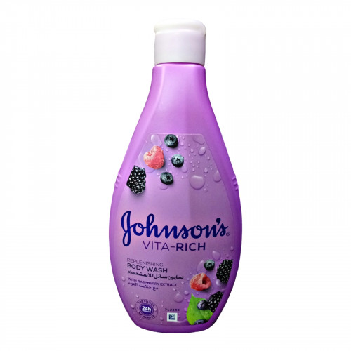 Johnson’s Vita-Rich Replenishing Body Wash with Raspberry Extract & Plant-Based Glycerin - 400ml
