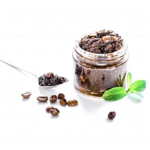 Natural Dark Coffee Scrub with Rosehip & Lemon Oil - 150g