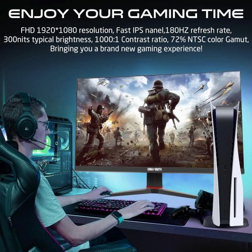 شاشة العاب جيم اون GAMEON | بدقة FHD (1920×1080) | مقاس 27 انش | من جيم اون GAMEON | لوحة  IPS | استجابة 1 مللي ثانية | معدل تحديث 180 هرتز | طراز COD27FHD180IPS