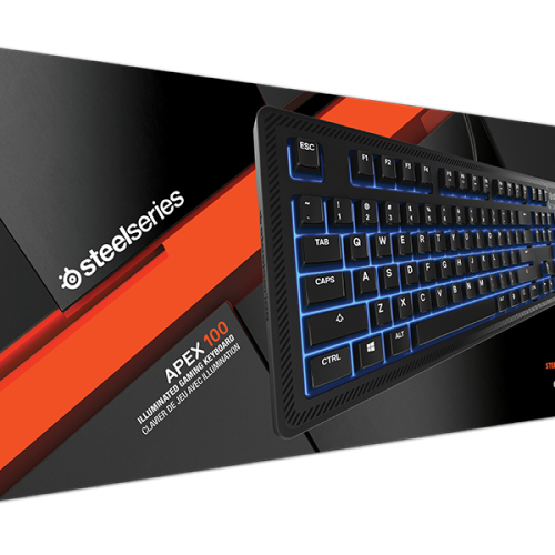 STEELSERIES APEX 100 KEYBOARD GAMING - BLACK
