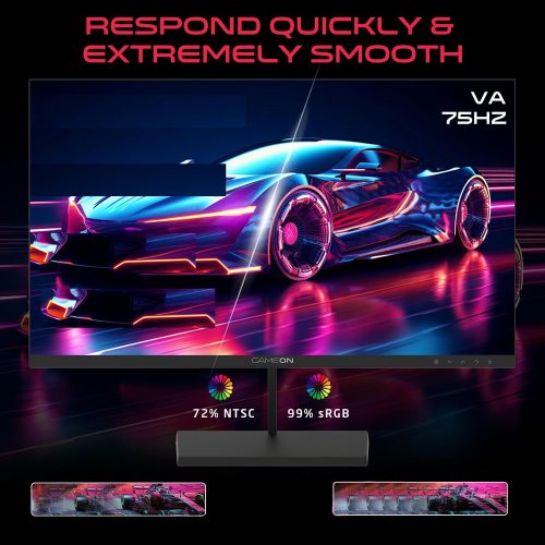 شاشة العاب جيم اون GB24F75 مقاس 24 هرتز 75 هرتز GAMEON GB24F75 Basic Series Gaming Monitor FHD VA Panel, 75Hz, 5ms Built-in Speakers, Support PS5 Black شاشة العاب جيم اون GB24F75 مقاس 24 هرتز 75 هرتز GAMEON GB24F75 Basic Series Gaming Monitor FHD VA Panel, 75Hz, 5ms Built-in Speakers, Support PS5 Black