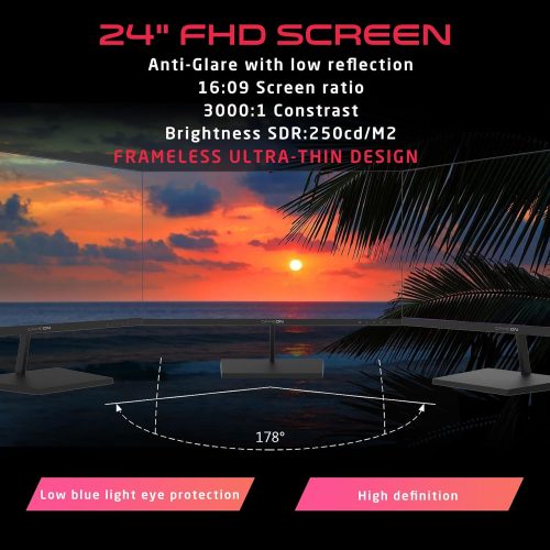 شاشة العاب جيم اون GB24F75 مقاس 24 هرتز 75 هرتز GAMEON GB24F75 Basic Series Gaming Monitor FHD VA Panel, 75Hz, 5ms Built-in Speakers, Support PS5 Black شاشة العاب جيم اون GB24F75 مقاس 24 هرتز 75 هرتز GAMEON GB24F75 Basic Series Gaming Monitor FHD VA Panel, 75Hz, 5ms Built-in Speakers, Support PS5 Black