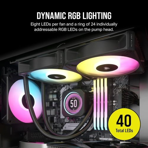 Corsair iCUE H100i ELITE LCD XT 240mm Liquid CPU Cooler with IPS Display Corsair iCUE H100i ELITE LCD XT 240mm Liquid CPU Cooler with IPS Display