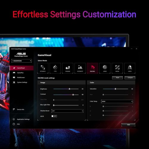 ROG Strix XG32WCMS 32" QHD Curved Gaming Monitor – Above 144Hz (280Hz), 1ms, USB-C, HDR, VA, ELMB Sync
