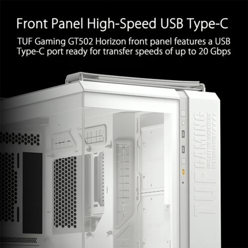 ASUS TUF Gaming GT502 Horizon TG ARGB White – Mid Tower Gaming Case