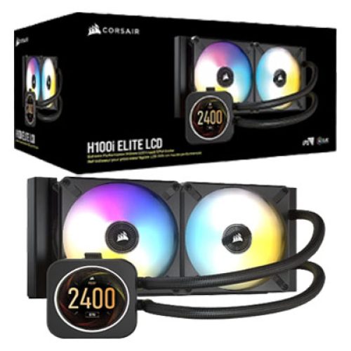 Corsair iCUE H100i ELITE LCD Display Liquid CPU Cooler Corsair iCUE H100i ELITE LCD Display Liquid CPU Cooler