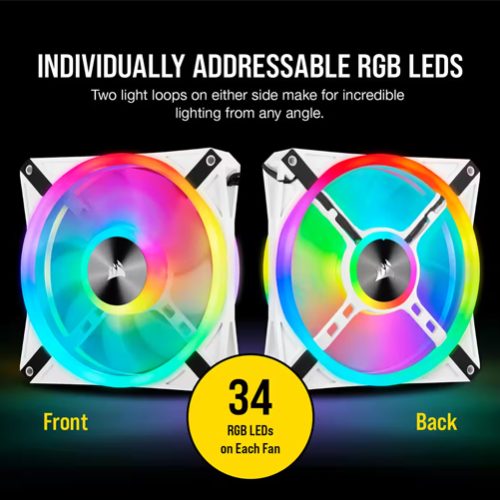 CORSAIR ICUE QL 140RGB 140MM WHITE 2 F