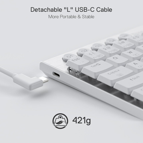 Redragon Horus Mini K632 RGB 60% Mechanical Gaming Keyboard White – Red Switch