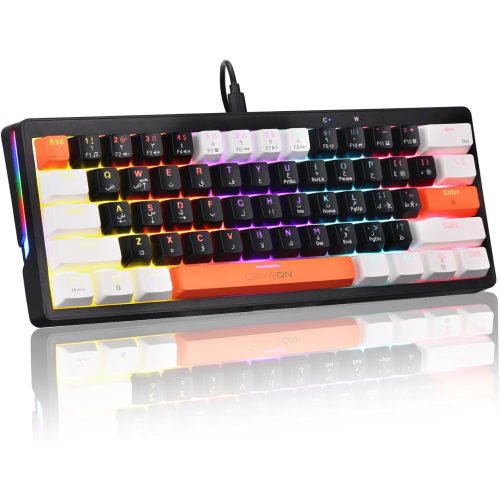 GAMEON MAGPRO GOMG1K8-RS 60% RGB Magnetic Gaming Keyboard, Hall Effect Switches, Wired USB-C, Arabic/English – Black