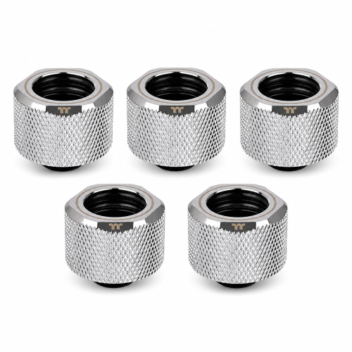 Pacific C-PRO G1/4 PETG Tube 16mm OD Compression – Chrome (6-Pack Fittings) CL-W213-CU00SL-B