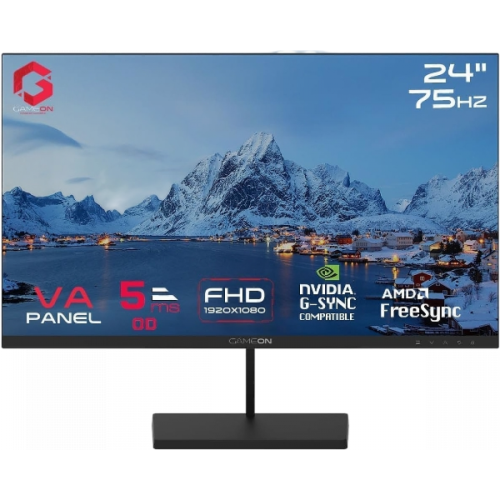 شاشة العاب جيم اون GB24F75 مقاس 24 هرتز 75 هرتز GAMEON GB24F75 Basic Series Gaming Monitor FHD VA Panel, 75Hz, 5ms Built-in Speakers, Support PS5 Black شاشة العاب جيم اون GB24F75 مقاس 24 هرتز 75 هرتز GAMEON GB24F75 Basic Series Gaming Monitor FHD VA Panel, 75Hz, 5ms Built-in Speakers, Support PS5 Black