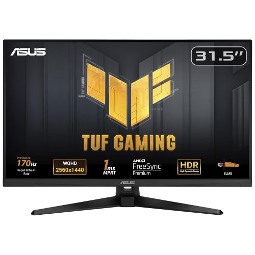 شاشة العاب اسوس توف | بدقة (2560x1440) QHD | مقاس 32 انش | من جيم اون GAMEON | لوحة IPS | استجابة 1 مللي ثانية | معدل تحديث 170 هرتز | طراز VG32AQA1A