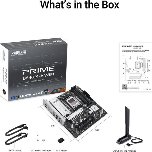 ASUS PRIME B840M-A WIFI AMD B840 AM5 DDR5 WiFi 6E PCIe 4.0 Motherboard ASUS PRIME B840M-A WIFI AMD B840 AM5 DDR5 WiFi 6E PCIe 4.0 Motherboard