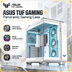 ASUS TUF Gaming GT502 Horizon TG ARGB White – Mid Tower Gaming Case