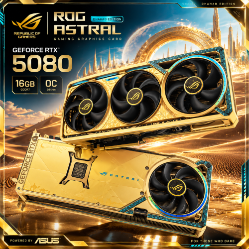 Asus ROG Astral GeForce RTX™ 5080 Dhahab CORE OC Edition Asus ROG Astral GeForce RTX™ 5080 Dhahab CORE OC Edition