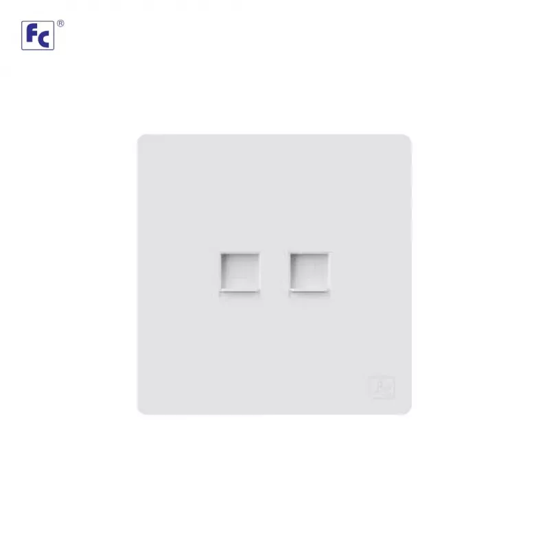 فيش كمبيوتر 6 كات مزدوج 3*3 ابيض - اف سي 