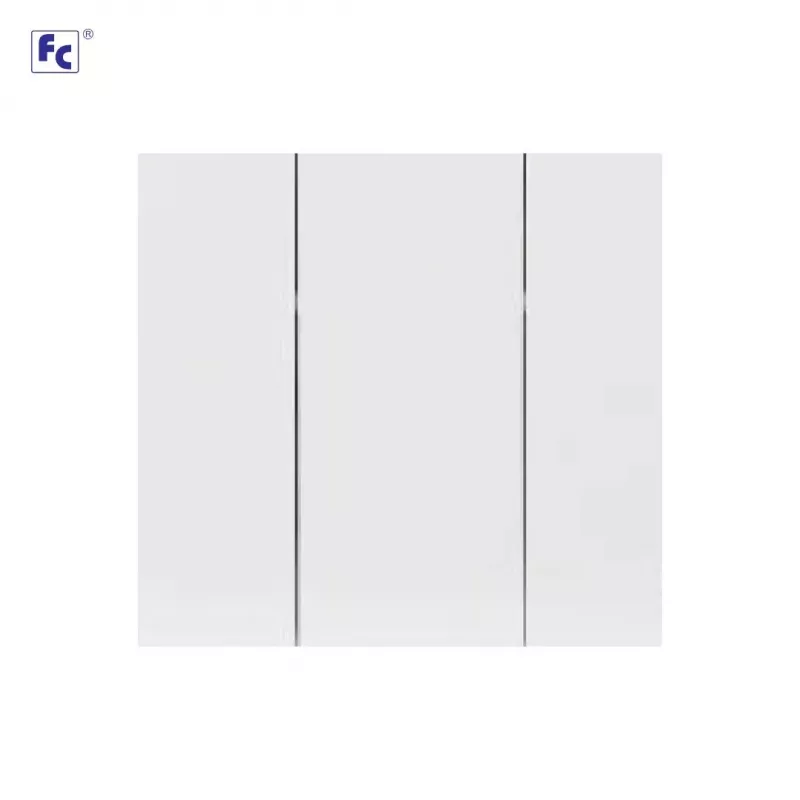 مفتاح دركسيون ثلاثي ديكور 3*3 ابيض - اف سي 