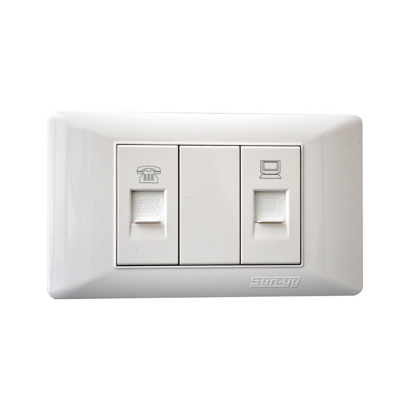 فيش كمبيوتر 6 كات + تليفون 2*4 - صن يو 6