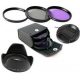 طقم فلاتر UV CPL FLD مع هود وغطا للعدسة مقاس 52mm طقم فلاتر UV CPL FLD مع هود وغطا للعدسة مقاس 52mm