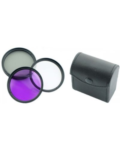 طقم فلاتر UV CPL FLD مع هود وغطا للعدسة مقاس 52mm طقم فلاتر UV CPL FLD مع هود وغطا للعدسة مقاس 52mm