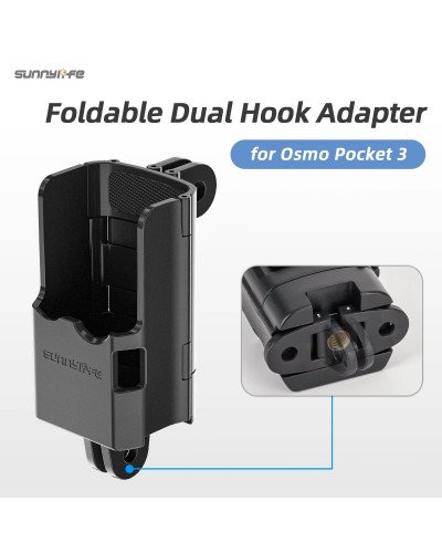 Expansion Adapter Foldable Dual Hooks Adapte for Osmo Pocket 3/4