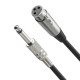 cable 1/4''Jack 6.5mm Male to XLR Female Microphone Mono Cable Foil+Braided Shielded 3M cable 1/4''Jack 6.5mm Male to XLR Female Microphone Mono Cable Foil+Braided Shielded 3M