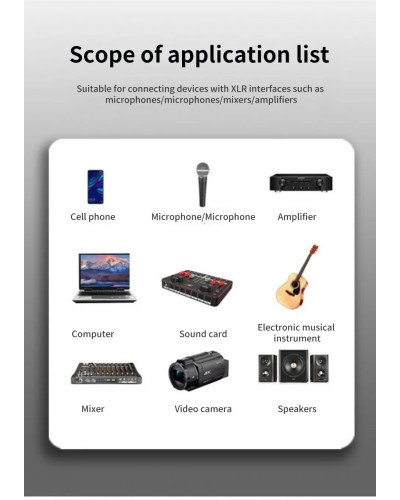 XLR to 3.5mm Audio Cable Microphone Balanced Analog Audio Cord XLR Female to AUX 3.5mm Jack for Computer Phone Speaker Amplifier 5M