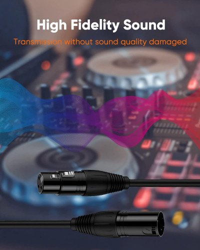Cable XLR , XLR Male to XLR Male Balanced 3 PIN Microphone Cable , Black 5M Cable XLR , XLR Male to XLR Male Balanced 3 PIN Microphone Cable , Black 5M