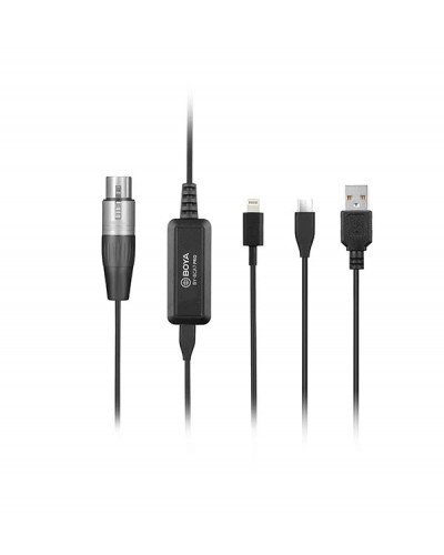 BOYA BY-BCA7 Pro XLR to Lightning & USB-A & Type-C Connectors Microphone Cable