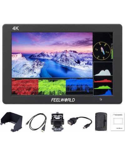 FEELWORLD T7 PLUS 7 Inch 3D LUT DSLR Camera Field Monitor with Waveform 4K HDMI Aluminum Housing