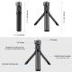 PULUZ Rotary Handle Desktop Tripod Stand 110cm Selfie Stick Monopod for Action Camera/Mobile/Insta360 X3/X4