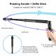 PULUZ Rotary Handle Desktop Tripod Stand 110cm Selfie Stick Monopod for Action Camera/Mobile/Insta360 X3/X4
