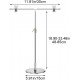 Adjustable T-Shape Photography Backdrop Stand with Clamps Stainless Steel Floor Mount