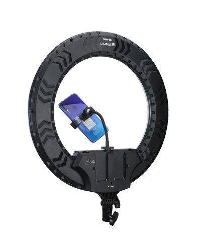 NiceFoto LR-480AII 50W 18″3200-6500K Dimmable Diva LED Ring Light with Stand