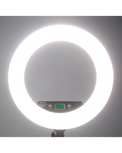 NiceFoto LR-480AII 50W 18″3200-6500K Dimmable Diva LED Ring Light with Stand