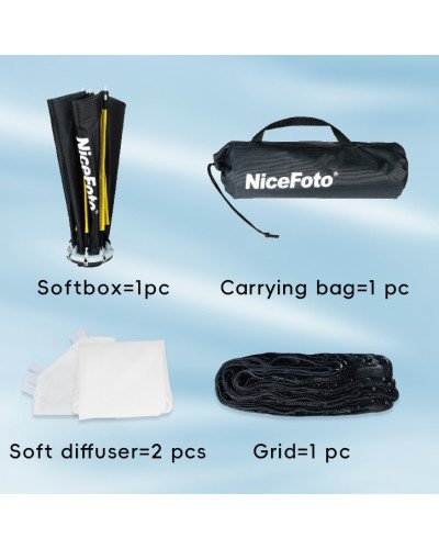 NiceFoto mini-Φ50g Quick Release Mini Bowens Mount Softbox 50cm
