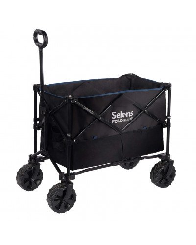 Selens Folding Outdoor Cart Beach Wagon with Big 360 Universal Wheels Storage bags for Photography Camping and Picnic
