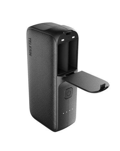 TELESIN Power Bank Storage Charging Case for GoPro Battery for GoPro Hero 12/11/10/9/8/7/6/5