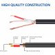 Jack 3.5mm 1/8 to 3-Pin Mini XLR Cable TRS 1/8 Inch Aux Stereo Male to Mini XLR Female Audio Adapter Cable for AKG K550 3m