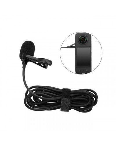 Lavalier Microphone Mini Mic Audio Recording for Insta360 X3 / x2