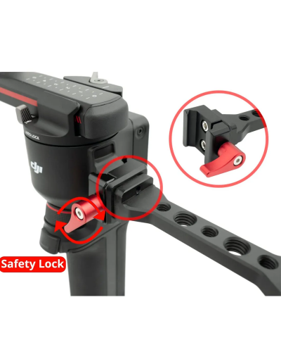 Topcine RS4 Gimbal Monitor Mount RS3 Handle Extension Plate with 1/4" Thread Cold Shoe Mount for Mic Light Compatible