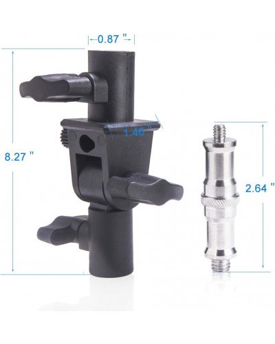Mount Umbrella Holder with U Shape Tilt Adapter for Studio Light Stand