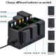 LED Display Charging Base 6-Slot Charger for NP-F970 NP-F750 NP-F550 NP-FZ100 LP-E6 EN-EL15 FNP-W235 Changeable Plate LED Display Charging Base 6-Slot Charger for NP-F970 NP-F750 NP-F550 NP-FZ100 LP-E6 EN-EL15 FNP-W235 Changeable Plate